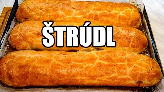 ŠTRÚDL KTERÝ BUDETE DĚLAT POŘÁD DOKOLA ŠTRÚDL BEZ KYNUTÍ RECEPT NA ŠTRÚDL JABLEČNÝ ŠTRÚDL [upl. by Eirotal]