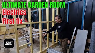 Ultimate Garden Room Electrics first fix meet Colin my electrician [upl. by Gnilhsa]