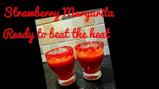 Strawberry Margarita Recipe II How to make a Frozen Strawberry Margarita CravingsforFoodies [upl. by Fiora572]