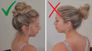 Astuce coiffure avec volume  faire un chignon haut facile et rapide  DIY chignon cheveux longs [upl. by Vastha]