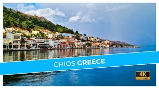 Chios Greece 🇬🇷 4K Walking Tour [upl. by Ahsiryt]