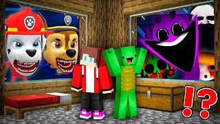 JJ and Mikey HIDE from The Сhase Tapes and The Marshall Tapes  Incredibox Sprunki Minecraft Maizen [upl. by Oiluj]