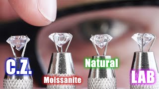 💎 How To Tell A Fake Or Real Diamond I Spot A Cubic Zirconia Moissanite Lab amp Earth Diamond [upl. by Yadnil889]