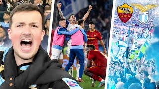 LAZIO SHOCK ROMA as STADIO OLIMPICO ERUPTS on DERBY DAY 🇮🇹 [upl. by Kaenel]