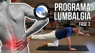 Programa de EJERCICIOS para la LUMBALGIA o dolor lumbar FASE 3 [upl. by Nedac]