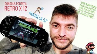 🎮 CONSOLA PORTATIL BARATA X12 RETRO Review español [upl. by Olga548]