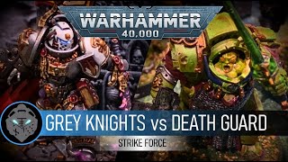 Grey Knights vs Terminus Est Assault Force  A Warhammer 40000 Battle Report [upl. by Hsihsa558]