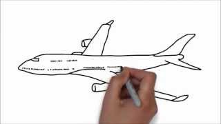 comment dessiner une avion moin dune minute [upl. by Ahtabbat]