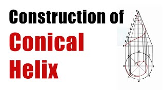 Engineering Drawing  Helix of a cylinder  Easy Drawing techniques  Learn with nikhil [upl. by Derick407]