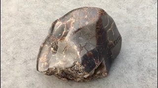 Polishing a large septarian nodule full process [upl. by Ayian]