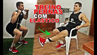 Treino de PERNAS Com EXTENSOR ELÃSTICO [upl. by Letnohc]