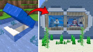 How To Build A MODERN UNDERWATER SECRET BASE in Minecraft tagalog [upl. by Onibag308]