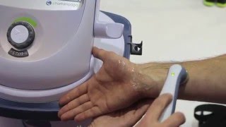 Ultraschall Behandlung in der Handtherapie Ergotherapie Schmerzen bei Karpaltunnelsyndrom [upl. by Eyr883]