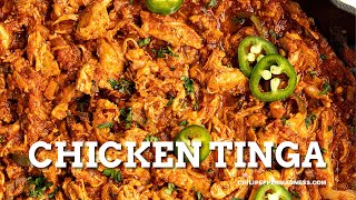 Chicken Tinga Recipe Spicy Chipotle Shredded Chicken  Perfect for Tacos [upl. by Munroe]