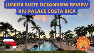 Riu Palace Costa Rica Junior Suite Ocean View Room Tour [upl. by Ahsikram367]