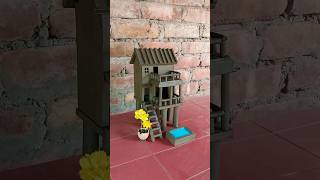 Amazing clay house making 🏠  clayhouse mudhouse craft [upl. by Irami739]