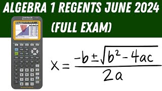 Algebra 1 Regents  June 2024 Full Exam [upl. by Truitt]