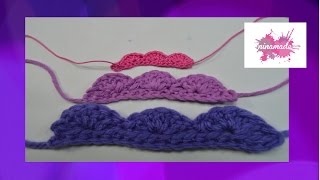 DIY Como hacer un borde de ganchillo  How to make an edge of crochet [upl. by Nohpets]