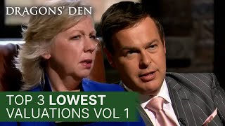 Top 3 Lowest Valuations In The Den  Vol1  COMPILATION  Dragons Den [upl. by Ramberg]