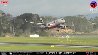 NZJQ A320 Go Around At Auckland [upl. by Brinkema]