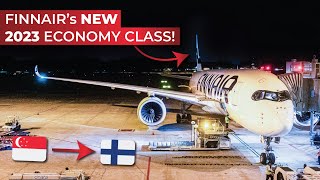 BRUTALLY HONEST  Finnairs NEW 2023 Economy Class on the A350900 from SINGAPORE to HELSINKI [upl. by Melantha]