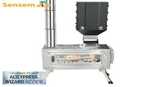 Newest Portable Windproof Outdoor Pellet Fire Wood Heater with Burner Stove Bin Review [upl. by Nyrat]