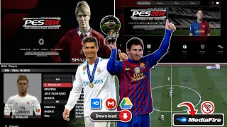 PES 2014 PPSSPP ISO CAMERA PS5 ENGLISH PATER DRURY COMMENTARY BEST GRAPHICS [upl. by Kauffmann]