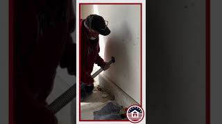 Drilling Into a Lath amp Plaster Wall During a Drill amp Fill Insulation Installation [upl. by Anastasia]