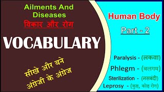 Ailments And Disease English Vocabulary Words With Hindi Meaning  Vedicashram English Academy [upl. by Brander248]