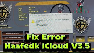 Fix Error Haafedk iCloud V35 حل خطا تفعيل للاصدارات القديمه [upl. by Lewanna]