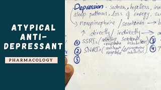 ATYPICAL ANTIDEPRESSANTS  Pharmacology [upl. by Ayekehs915]