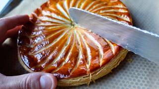 Galette des rois avec un gateau de semoule et des pommes [upl. by Anelys]