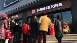 Burger King Opens its First Restaurant in Urumqi Xinjiang China [upl. by Kilar]