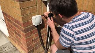 Building My Garden Office Part 9  Electrics Networking Insulation [upl. by Anailuy]