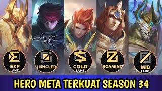 25 Hero Meta Terbaik Solo Rank Awal Season 34 Sampai Immortal [upl. by Cumine]