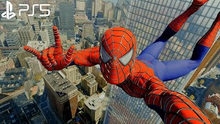 SpiderMan Remastered  Webbed Suit Free Roam Gameplay PS5 60FPS [upl. by Laspisa]