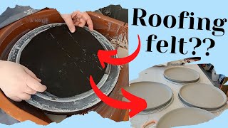 Throwing thinner pottery plates using roofing felt new technique [upl. by Yeslrahc]