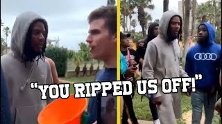 Fetty Wap Throws Money At Upset quotFanquot Who Claims He Got Ripped Off [upl. by Mathian506]