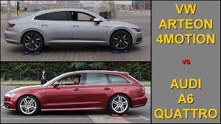 SLIP TEST  haldex vs torsen  VW Arteon vs Audi A6  4Motion vs Quattro  4x4testsonrollers [upl. by Sik555]