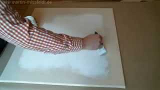 Eine Leinwand grundieren Tutorial  Anleitung [upl. by Odareg]