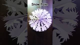 Diy paper Christmas decore snow flake craft ❄️🎄 shorts Christmas craft [upl. by Atika]