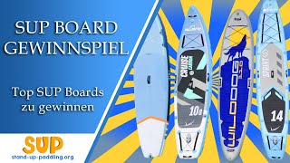 SUP Gewinnspiele 2021 Gewinne 4 Stand Up Paddling Boards [upl. by Aronaele]