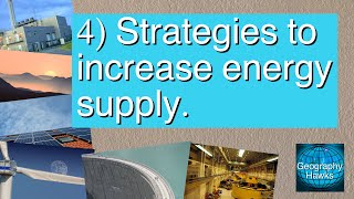 4 Strategies to increase energy supply Powered by GeographyHawks [upl. by Izzy]