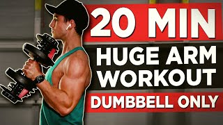 20 MIN DUMBBELL ARMS WORKOUT AT HOME FOLLOW ALONG [upl. by Anas]