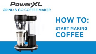 PowerXL Grind amp Go Coffee Maker  How To Start Make Coffee  As Seen On TV [upl. by Destinee]