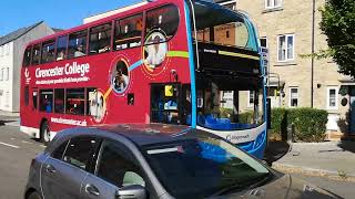 super rare Stagecoach Cirencester college livery Scania n230ud on route 8 to brockworth [upl. by Sidoma]