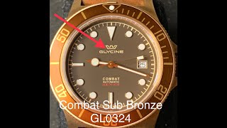 Glycine Combat Sub Bronze GL0324 REVIEW The Best Affordable Tudor BB58 Bronze Alternative [upl. by Ennayk236]