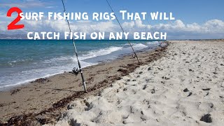 THE 2 BEST Surf Fishing Rigs  EASY Surf Fishing Setups That Work On Any Beach [upl. by Thorpe575]