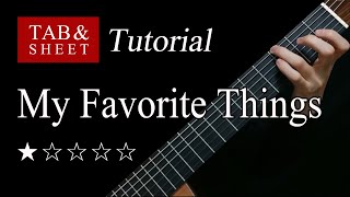 My Favorite Things  Fingerstyle Lesson  TAB [upl. by Suiratnauq]