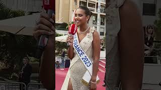 Indira Ampiot Miss France 2023 au Festival TV de Monaco 2023 [upl. by Anneirda106]